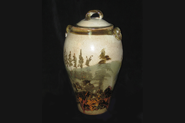 large vase with lid
